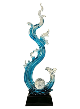 现代轻奢海浪装饰摆件乔迁礼品