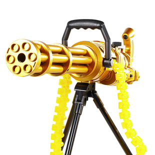 黄金加特林电动连发软弹枪仿真抛壳机关枪儿童男孩玩具枪重机枪