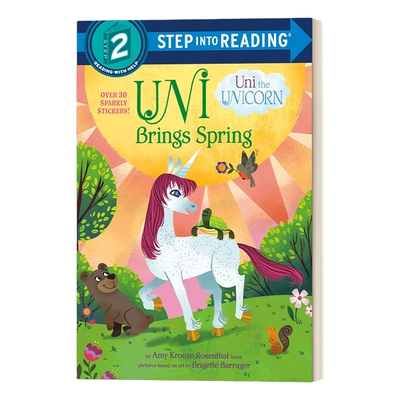 英文原版 Step into Reading 2 Uni Brings Spring Uni the Unicorn 独角兽迎来春天 英文版 进口英语原版书籍