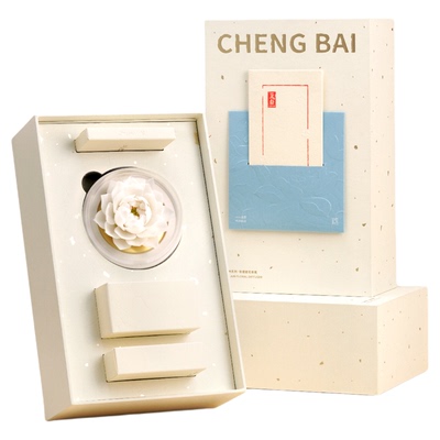 【新年礼物】呈白十二花神一一风荷非遗白瓷花香薰礼盒扩香摆件