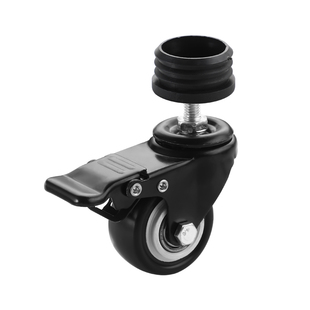 简易滑轮置物架转向轮衣架移动货架万向滑轮铁不锈钢圆方管桌脚轮