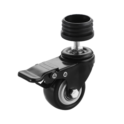 置物架衣架简易转向螺杆万向滑轮