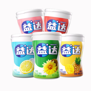 益达口香糖6盒装木糖醇56g瓶装多口味草木薄荷清新口气批发