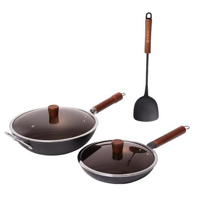 老式家用无涂层铁锅王源吉