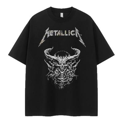 金属乐队复古美式街头短袖T恤