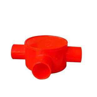 司令箱pvc线管明装40分线盒家用过路接线25圆形灯头32三通底盒