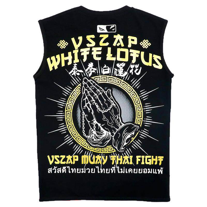 VSZAP泰拳印花无袖运动T恤男
