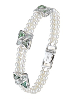 森吾《麦瑟尔》绿紫晶珍珠手链