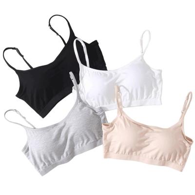 棉之竹无钢圈女带胸垫裹胸小背心