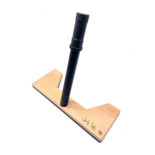 小布展示用停车架调试架木饰面铝合金底座适用于Brompton自行车