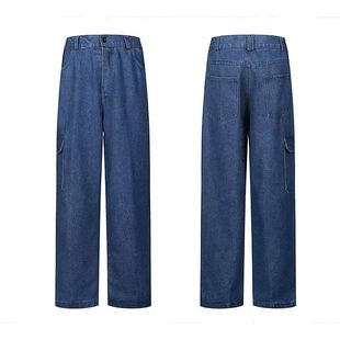 加厚电焊工作裤子男耐磨耐脏防烫防燃纯棉透气宽松工地劳保牛仔裤