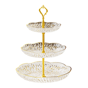 水果盘家用客厅茶几多层糖果盘蛋糕托盘轻奢高档零食甜品台展示架