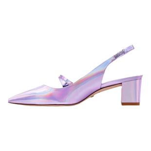 SW CRYSTAL FLEUR 50 BLOCK SLINGBACK 春夏水晶露跟高跟鞋