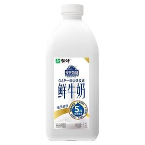 蒙牛现代牧场鲜牛奶1.5L桶装