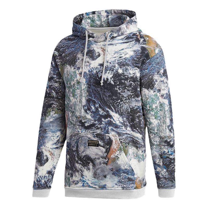 Adidas /阿迪达斯三叶草 休闲运动连帽针织套头衫男装卫衣 GD9287