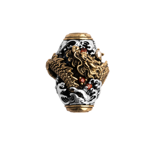 盘龙顶珠丨琢匠国风原创文玩隔珠diy配饰散珠s925银手串背云饰品