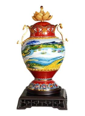 中外珐琅美术馆景泰蓝一路锦绣山海尊高端礼品大促节日礼物