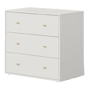 hanssem汉森儿童实木斗柜三抽屉收纳矮柜小户型宝宝衣物储物柜子