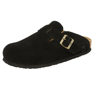 UBZ 防水黑色勃肯拖鞋女2026年春季新款外穿包头真皮单鞋博肯女鞋