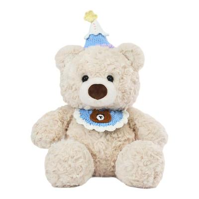 新款可爱坐姿围兜小熊熊公仔娃娃