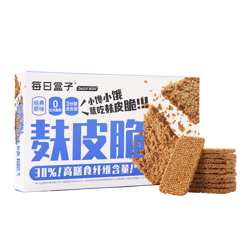 高纤燕麦麸皮脆代餐零食0蔗糖