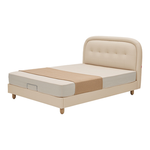 顾家家居儿童软包床男女孩公主卧室女童小床奶油风简约单人床301