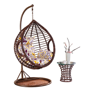 圆形吊篮室内户外摇椅秋千藤椅成人鸟巢吊椅儿童摇篮吊兰椅子粗藤