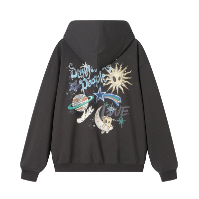 薛之谦dsp太阳序列开衫连帽卫衣