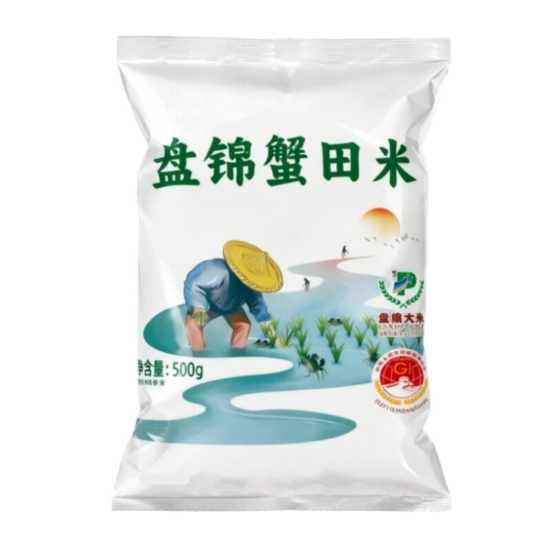盘泽园蟹田米珍珠米圆粒米1斤装500g蟹稻共生当季新米粥饭皆宜