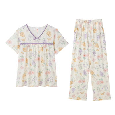 芬腾甜美碎花女士春秋家居服