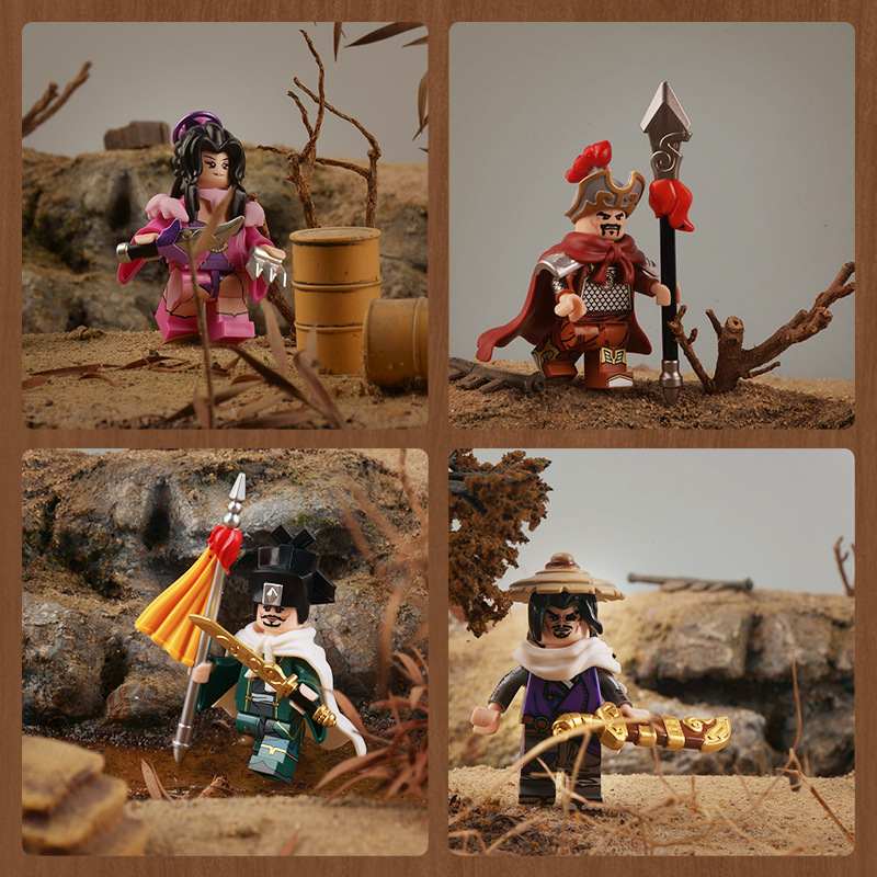 迪库水浒传小侠武松模型公孙胜李逵插拼组装玩具积木拼装男孩礼物