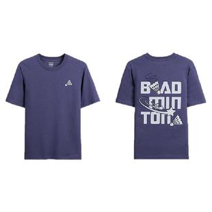 川崎专业羽毛球服运动休闲男女款宽松文化衫短袖T恤透气