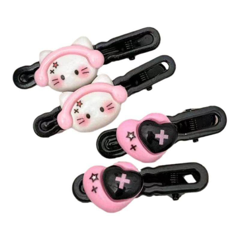 小猫学院甜酷耳机刘海侧边夹甜美可爱发卡发饰少女心刘海夹鸭嘴夹