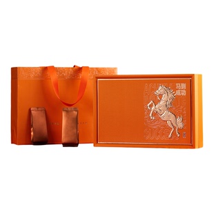 春节马到成功高档泡袋摆泡茶叶包装空盒红茶白茶普洱通用年货礼盒