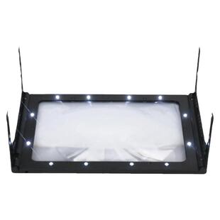 太阳火USB插电高倍3倍折叠台式桌面挂脖A4放大镜菲涅尔镜片带LED灯高清老人阅读看报手机电脑扩大镜户外探索