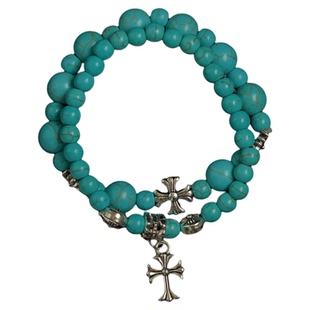 Vintage古着Turquoise cross bracelet手链