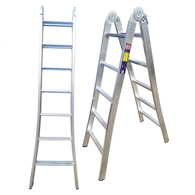 加厚铝合金焊接防滑折叠梯子