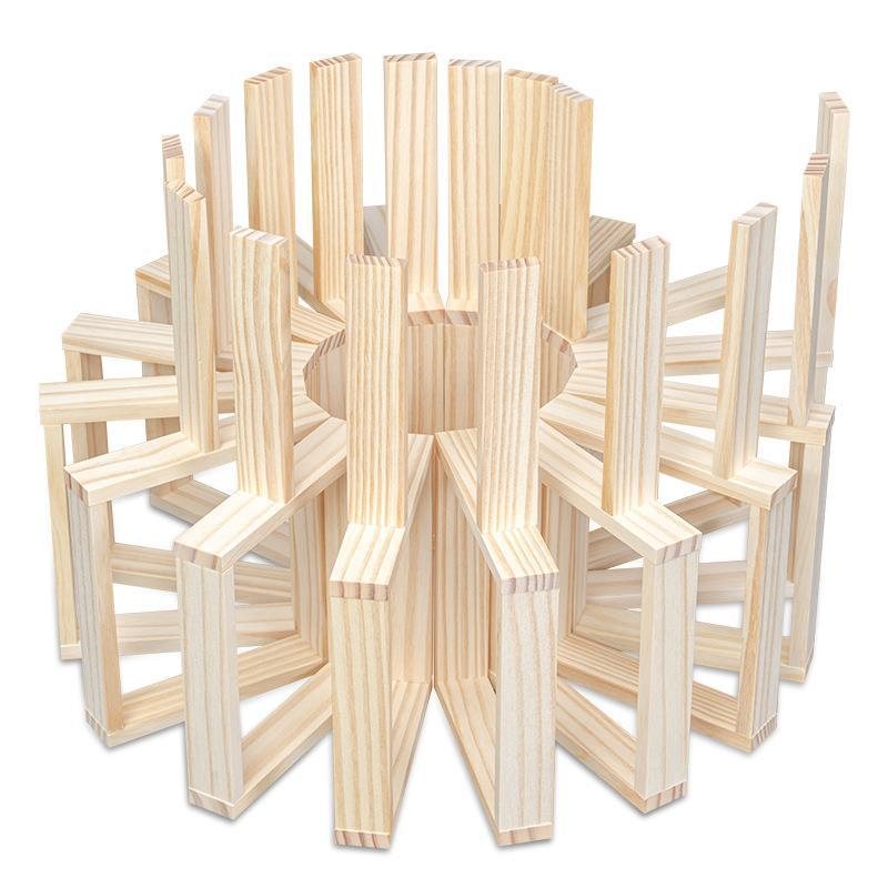 阿基积木米德条卡原木片叠叠儿童木头搭建建筑玩具幼儿园实普乐高