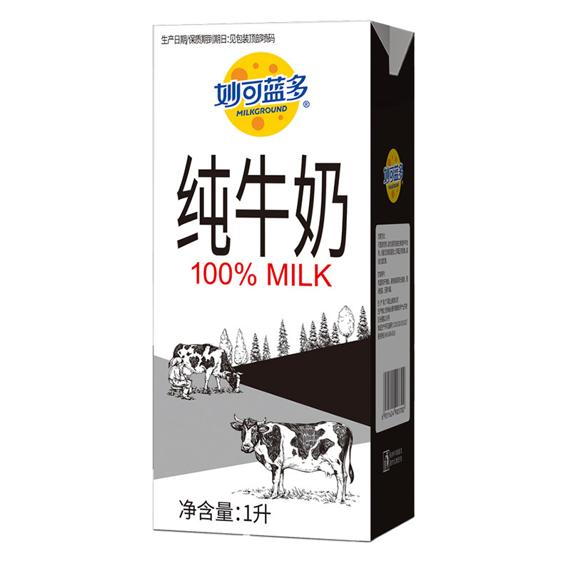 妙可蓝多纯牛奶1L*24盒装