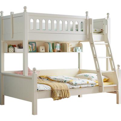 林氏美式风儿童白色上下铺木业