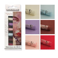 French SENNELIER handcrafted soft pastel short 6-color set of colored chalk sticks thumbnail 6