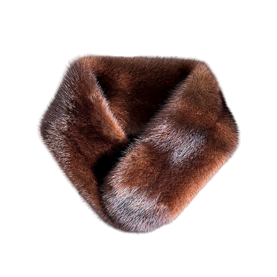 冬季气质双面整皮水貂毛围巾围脖