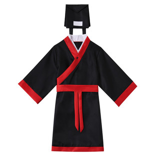 古装儿童书童演出汉服幼儿园弟子规开笔礼三字经孔子国学服装男女