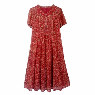 品牌折扣高端奢华大牌台湾纱连衣裙女新款夏季网纱质感显瘦裙子