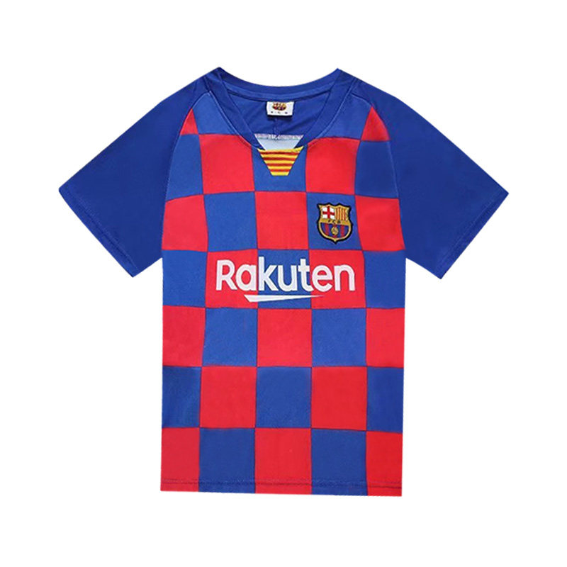 儿童巴萨球衣足球服套装定制巴塞罗那小学生比赛训练10号梅西球衣