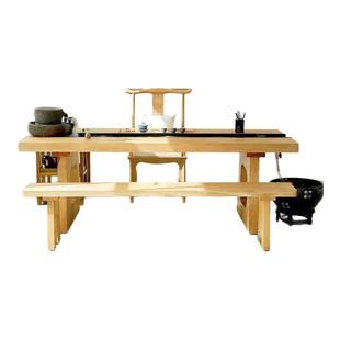 实木新中式流水茶桌椅组合养鱼创意景观一体禅意功夫茶几精致茶台