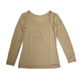 新品 华宝莉 女 无痕薄款 保暖内衣 优卡丝速干 大圆领打底衣2801