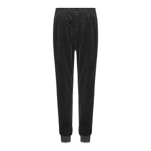 RARE威雅男裤奥莱秋冬男黑色卫裤丝绒侧边黑白织带休闲运动裤