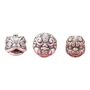 S999足银醒狮头貔貅手串手炼纯银手工男女士纯银项炼本命年包挂件