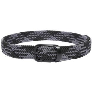 三福男士皮带时尚易搭黑色弹力编织免打孔潮流配饰腰带482214